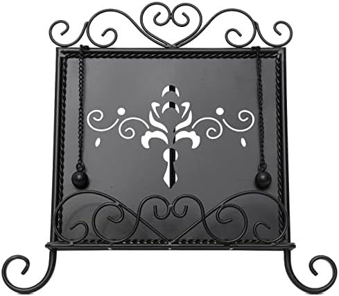 Antique Metal Cookbook Stand with Adjustable Arm