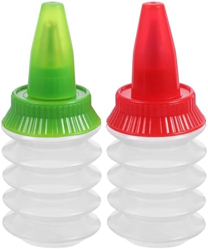 ABOOFAN 2 Pcs Cookie Icing Bottles with Couplers and Stainless Steel Tips