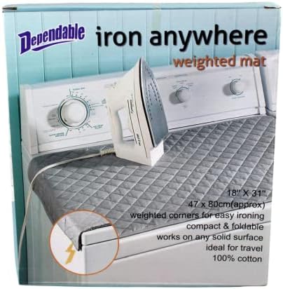 Quilted Magnetic Ironing Mat Portable Ironing Board Cover Gray