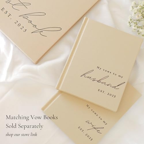Personalized 2025 Wedding Guest Book - Linen Photo Book with 100 Pages