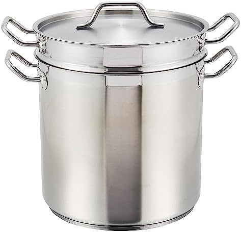 Winware 12 Quart Stainless Steamer Pasta Cooker with Cover