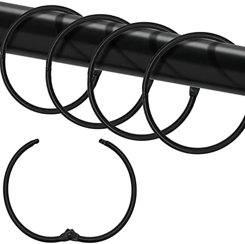 Shower Curtain Hooks Rings 24 Pcs Rustproof Metal for Curtain