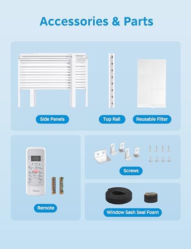 Midea 5000 BTU Window Air Conditioner for 150 Sq Ft Cooling