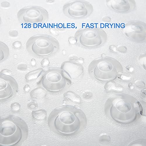 AmazerBath Bath Tub Mat - Non Slip with Suction Cups and Drain Holes