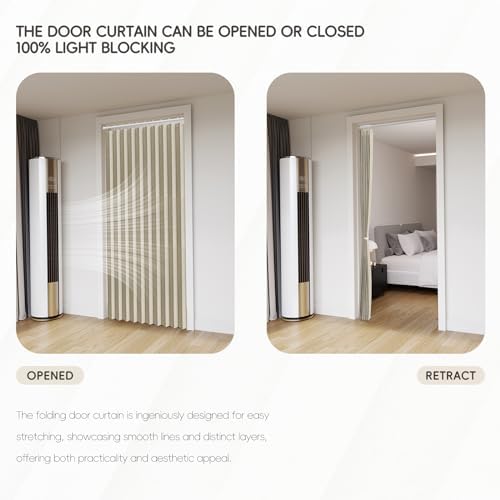 Jilron Blackout Fabric Door Curtain with Magnetic Closure