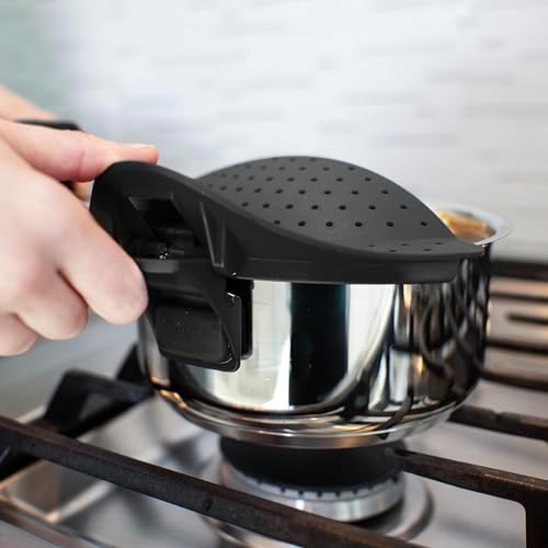 Chefs Planet Food Strainer - Black Clip On Pot Strainer