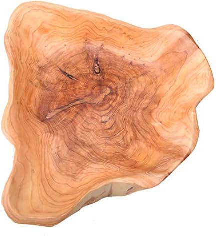 Handmade Natural Root Wood Bowl 12-14 Inches Unique