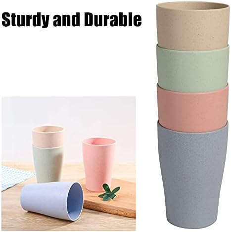 WANBY 8 Pcs Wheat Straw Drinking Cups Set