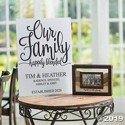 Blended Family Sand Ceremony Frame Kit for Wedding - Wood Glass