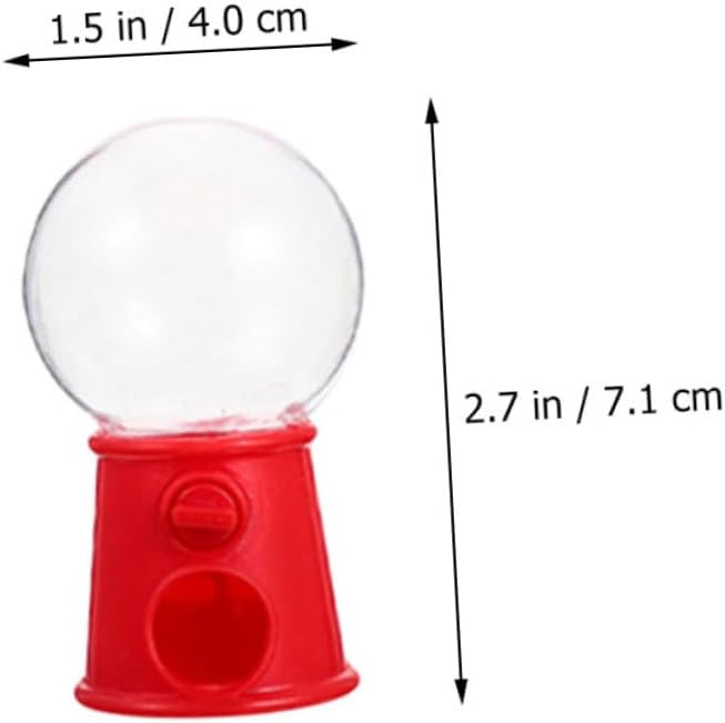 Unomor 6Pcs Mini Gumball Machine Candy Dispenser