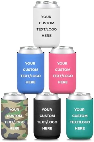 Custom Neoprene Can Coolers 150 Pack - Personalized Logo Text Photo
