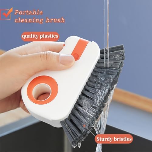 MauSong 2 in 1 Window Track Cleaning Tool with Scraper and Brush