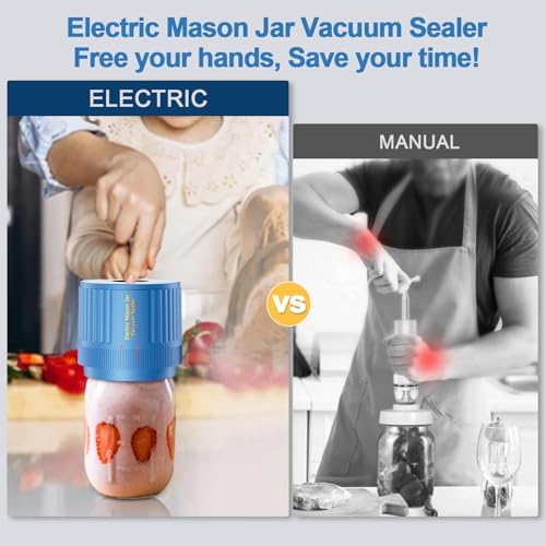 Electric Mason Jar Vacuum Sealer Kit - Blue