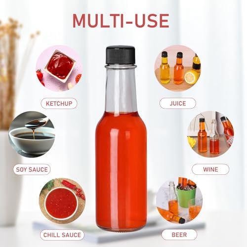 30 Pack 150ml Clear Hot Sauce Bottles