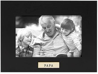 Isaac Jacobs 4x6 Wood Sentiments Papa Picture Frame
