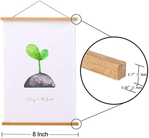 FALAMON Teak Wood Magnetic Poster Frame Hanger