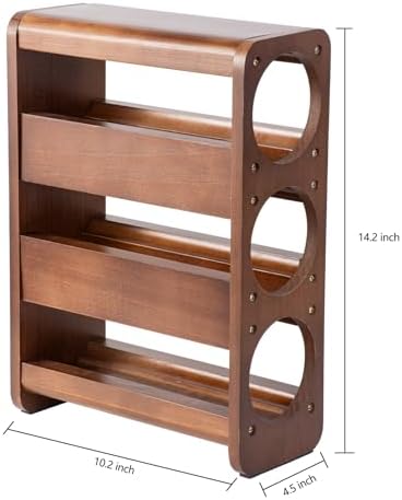 3 Bottle Tabletop Wine Rack Pine Wood Holder