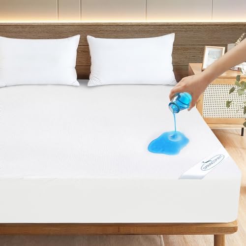 Queen Mattress Protector Waterproof Breathable Fitted Sheet