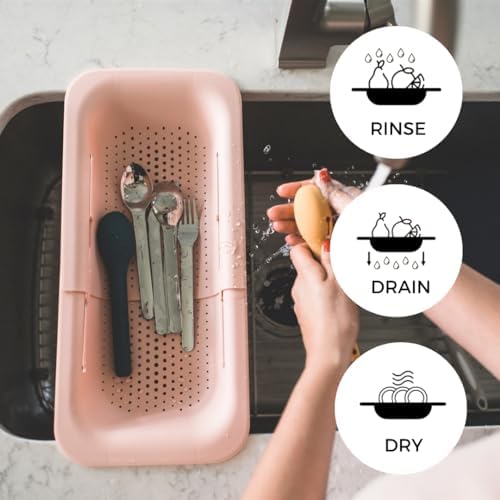 Collapsible Multi-Purpose Colander - Pink 145-195 in