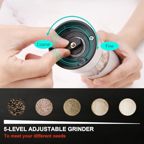 Rechargeable Salt Pepper Grinder Set With LED Light