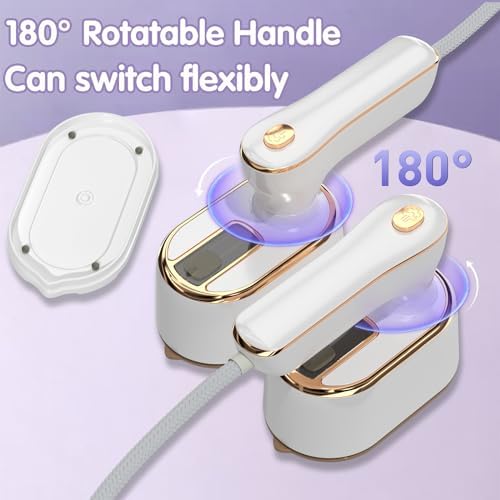 Travel Steamer Iron 2 in 1 - Portable Mini Iron for Clothes