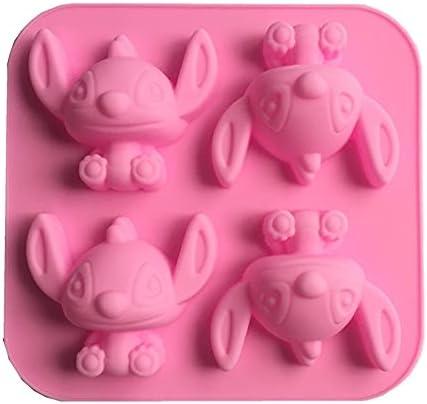 Guratapa 4 Cavity Star Silicone Mold for Fondant Candy Making