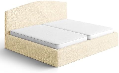 PAULATO Bed Headboard Cover - Cream King