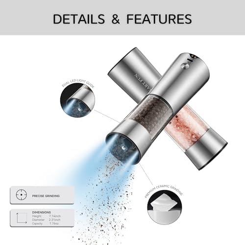Gravity Electric Salt and Pepper Grinder Set