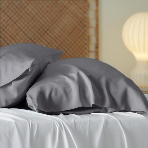Bedsure Queen Pillow Cases Set of 2 Cool Bamboo Fabric