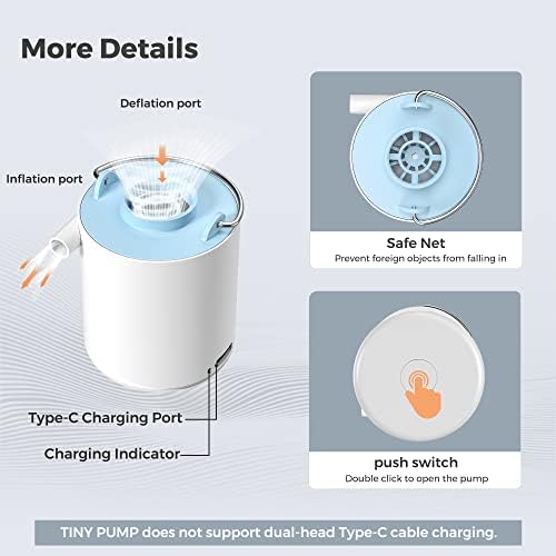 FLEXTAILGEAR Ultra Mini Air Pump with USB Rechargeable Battery