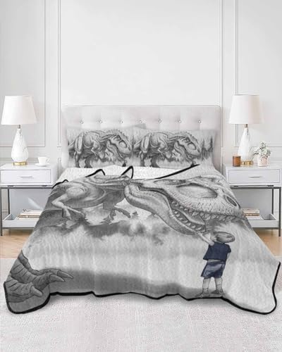 Stongaro Dinosaur Boy Quilt Comforter Set 3 Piece Twin XL