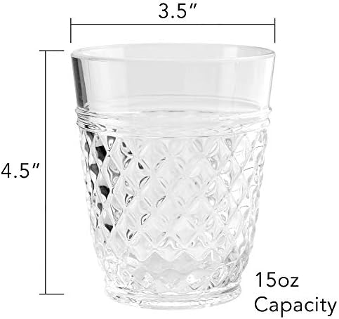 PG Drinkware Set 4 - 14oz Clear Acrylic Tumblers