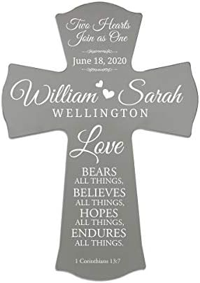 LifeSong Milestones Personalized Wedding Wall Hanging Cross