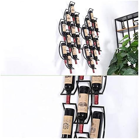 ALDEPO Wall Mounted Wine Rack 10 Bottles Metal Hold