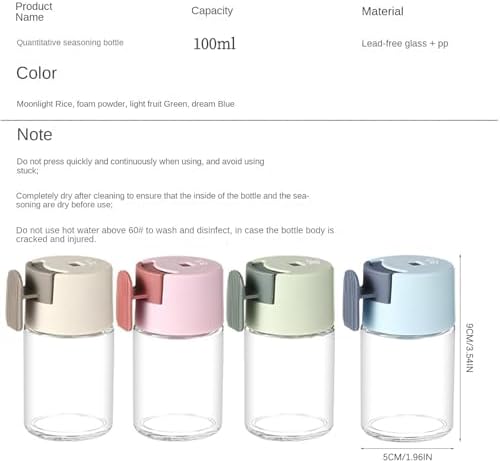 Set of 4 Mini Salt Shakers with Press Mechanism