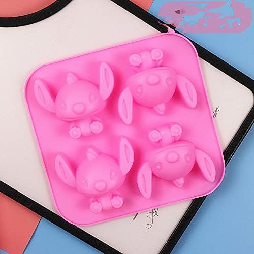 Guratapa 4 Cavity Star Silicone Mold for Fondant Candy Making