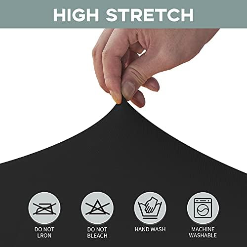 CWK 6FT Waterproof Stretch Spandex Table Cover Black
