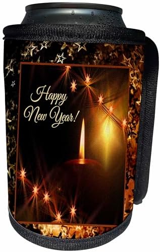 3dRose Can Cooler Wrap - Star Frame Candle Design