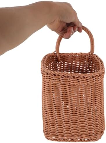 Angoily Hanging Wicker Basket with Rattan Design