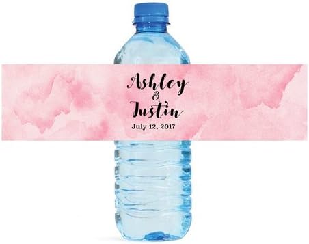 DesignThatSign 100 Wedding Anniversary Water Bottle Labels