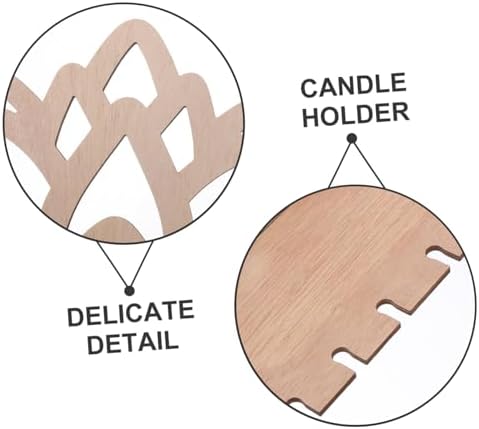 Luxshiny Hollow Pattern Lotus Candle Holder Wall Decor Floating Shelf