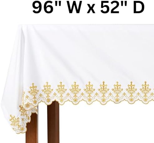 Needzo Ornament Cross Altar Frontal 96x52 Inches