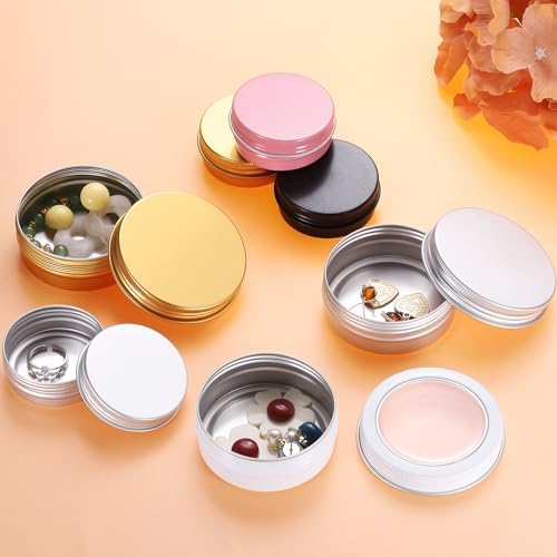 Uxcell 2 Oz Aluminum Tin Cans 48 Pcs Gold Set