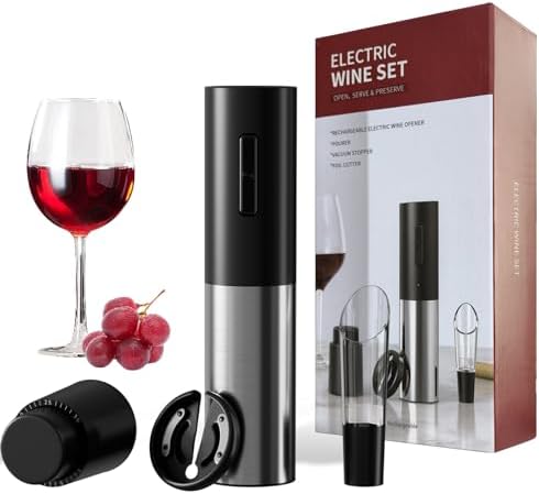 Electric Wine Opener with Air Pump and Foil Cutter 4PCS Set