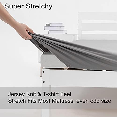 NY HOME Cot Size Fitted Sheet Only - Light Gray