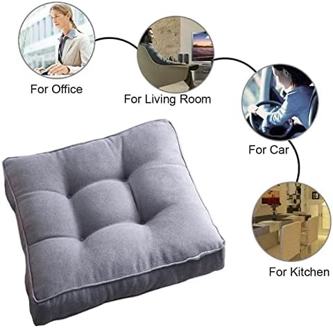 Velvet Seat Cushion with Ties Set of 2