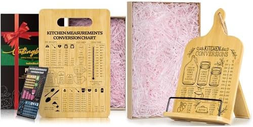 Indirewash Bamboo Cutting Board with Conversion Chart
