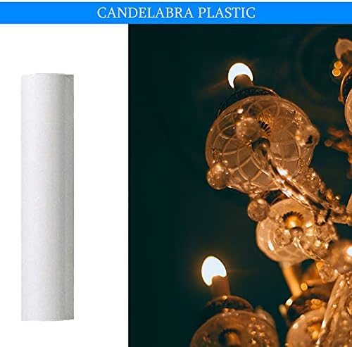 Ciata 12 Pack White Plastic Candle Covers 3 Inch