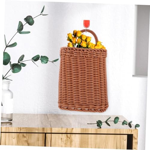TOPPERFUN Hanging Wall Woven Storage Basket for Kitchen and Living Room