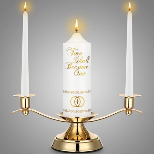 Irenare Unity Candles with Holder Set for Wedding Decor